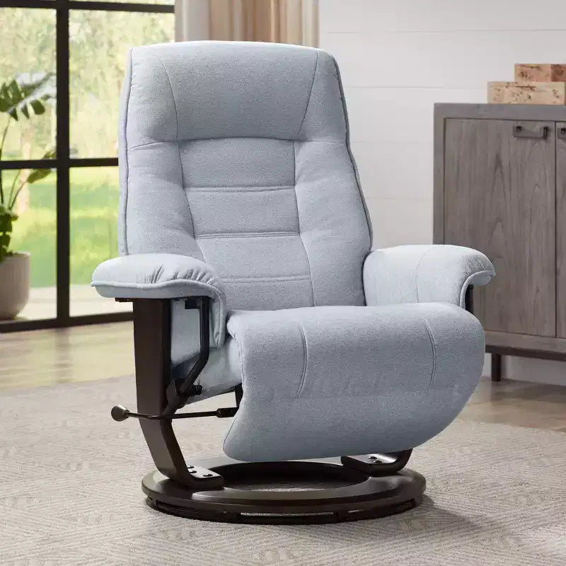 Fauteuil inclinable pivotant et réglable BenchMaster Annika en tissu bleu ciel