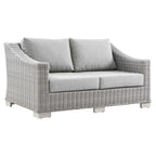 Causeuse en osier et rotin pour terrasse Conway