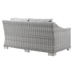 Causeuse en osier et rotin pour terrasse Conway