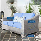 Causeuse en osier et rotin pour terrasse Conway