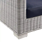 Causeuse en osier et rotin pour terrasse Conway