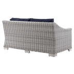 Causeuse en osier et rotin pour terrasse Conway