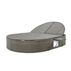 Outdoor Sun Bed Patio 2-Person Daybed with Cushions and Pillows