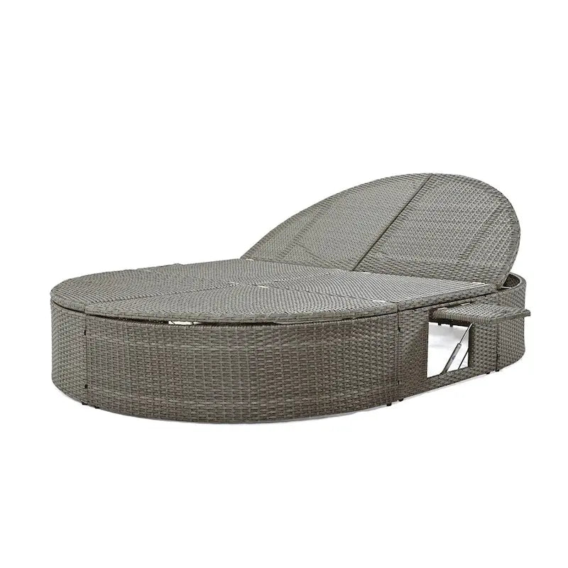 Outdoor Sun Bed Patio 2-Person Daybed with Cushions and Pillows