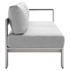 Ensemble de canapé d'angle 7 pièces en aluminium pour patio extérieur, tissu Sunbrella Shore
