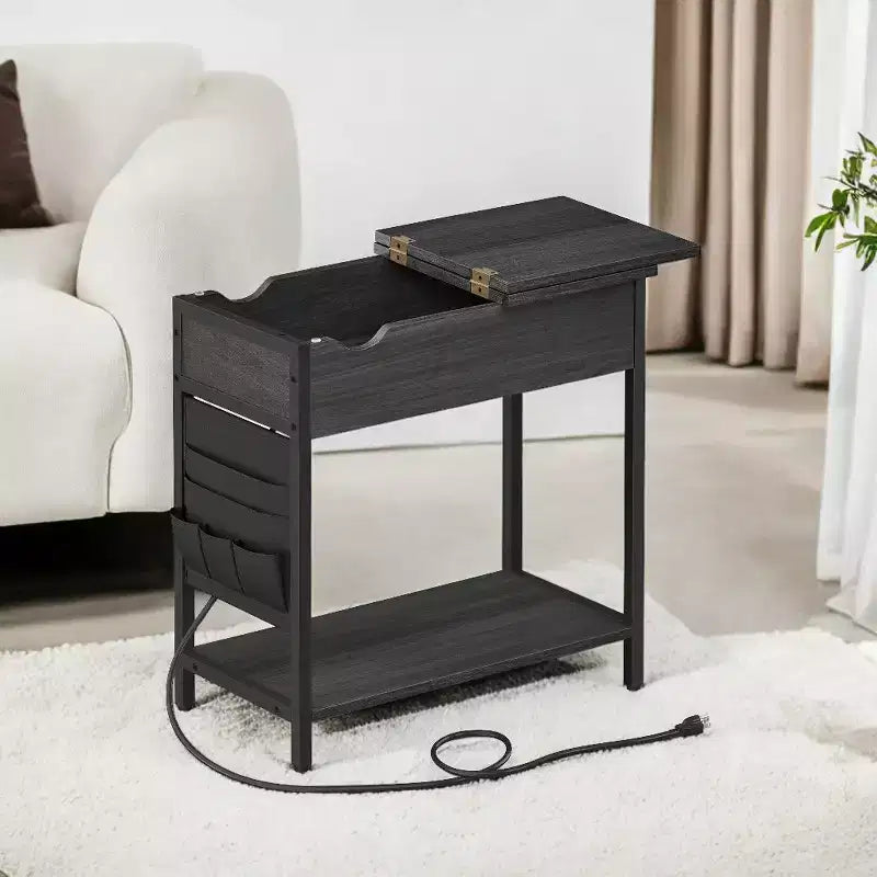 Tables d'appoint avec rangement Chambre Petite table d'appoint avec station de charge Table d'appoint avec tiroir pour salon