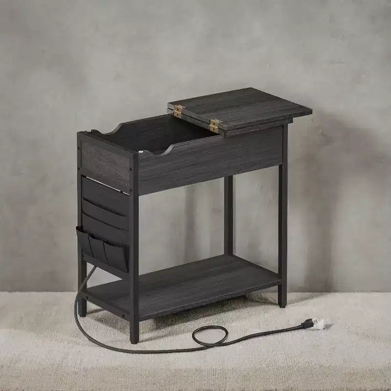 Tables d'appoint avec rangement Chambre Petite table d'appoint avec station de charge Table d'appoint avec tiroir pour salon