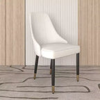 LeisureMod Allure Lot de 2 chaises de salle à manger modernes, assise et dossier rembourrés avec pieds en bois massif, chaises d'appoint contemporaines pour cuisine ou salle à manger