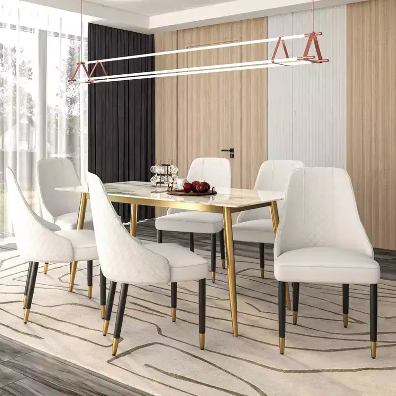 LeisureMod Allure Lot de 2 chaises de salle à manger modernes, assise et dossier rembourrés avec pieds en bois massif, chaises d'appoint contemporaines pour cuisine ou salle à manger