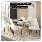 LeisureMod Allure Lot de 2 chaises de salle à manger modernes, assise et dossier rembourrés avec pieds en bois massif, chaises d'appoint contemporaines pour cuisine ou salle à manger