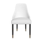 LeisureMod Allure Lot de 2 chaises de salle à manger modernes, assise et dossier rembourrés avec pieds en bois massif, chaises d'appoint contemporaines pour cuisine ou salle à manger