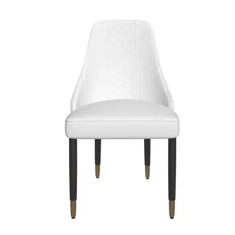 LeisureMod Allure Lot de 2 chaises de salle à manger modernes, assise et dossier rembourrés avec pieds en bois massif, chaises d'appoint contemporaines pour cuisine ou salle à manger