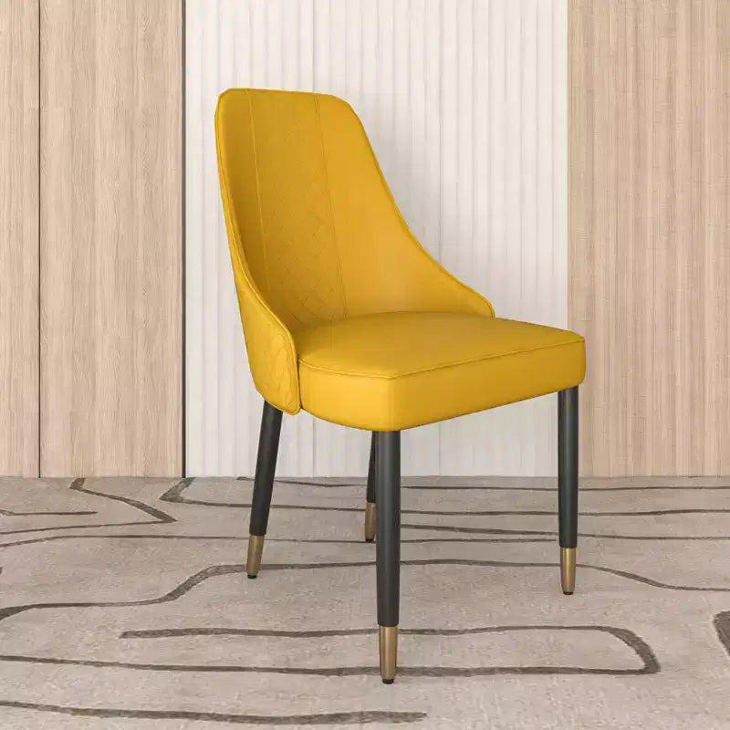 LeisureMod Allure Lot de 2 chaises de salle à manger modernes, assise et dossier rembourrés avec pieds en bois massif, chaises d'appoint contemporaines pour cuisine ou salle à manger