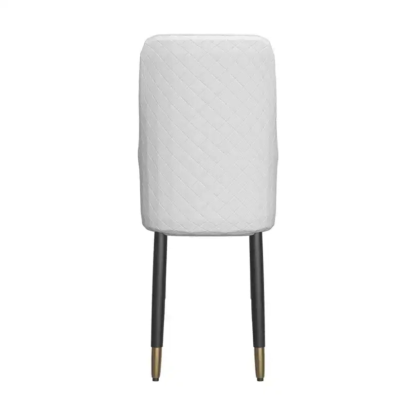 LeisureMod Allure Lot de 2 chaises de salle à manger modernes, assise et dossier rembourrés avec pieds en bois massif, chaises d'appoint contemporaines pour cuisine ou salle à manger