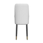 LeisureMod Allure Lot de 2 chaises de salle à manger modernes, assise et dossier rembourrés avec pieds en bois massif, chaises d'appoint contemporaines pour cuisine ou salle à manger