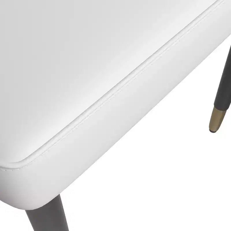 LeisureMod Allure Lot de 2 chaises de salle à manger modernes, assise et dossier rembourrés avec pieds en bois massif, chaises d'appoint contemporaines pour cuisine ou salle à manger