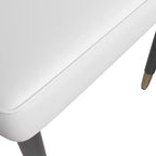 LeisureMod Allure Lot de 2 chaises de salle à manger modernes, assise et dossier rembourrés avec pieds en bois massif, chaises d'appoint contemporaines pour cuisine ou salle à manger