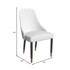 LeisureMod Allure Lot de 2 chaises de salle à manger modernes, assise et dossier rembourrés avec pieds en bois massif, chaises d'appoint contemporaines pour cuisine ou salle à manger