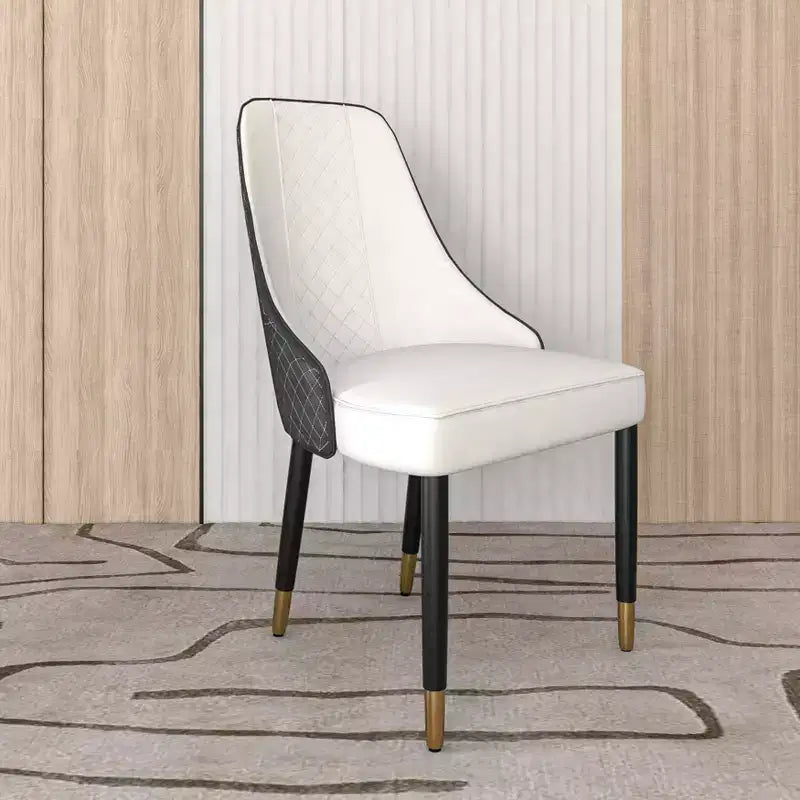LeisureMod Allure Lot de 2 chaises de salle à manger modernes, assise et dossier rembourrés avec pieds en bois massif, chaises d'appoint contemporaines pour cuisine ou salle à manger