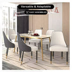 LeisureMod Allure Lot de 2 chaises de salle à manger modernes, assise et dossier rembourrés avec pieds en bois massif, chaises d'appoint contemporaines pour cuisine ou salle à manger