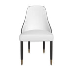 LeisureMod Allure Lot de 2 chaises de salle à manger modernes, assise et dossier rembourrés avec pieds en bois massif, chaises d'appoint contemporaines pour cuisine ou salle à manger