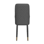 LeisureMod Allure Lot de 2 chaises de salle à manger modernes, assise et dossier rembourrés avec pieds en bois massif, chaises d'appoint contemporaines pour cuisine ou salle à manger