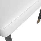 LeisureMod Allure Lot de 2 chaises de salle à manger modernes, assise et dossier rembourrés avec pieds en bois massif, chaises d'appoint contemporaines pour cuisine ou salle à manger