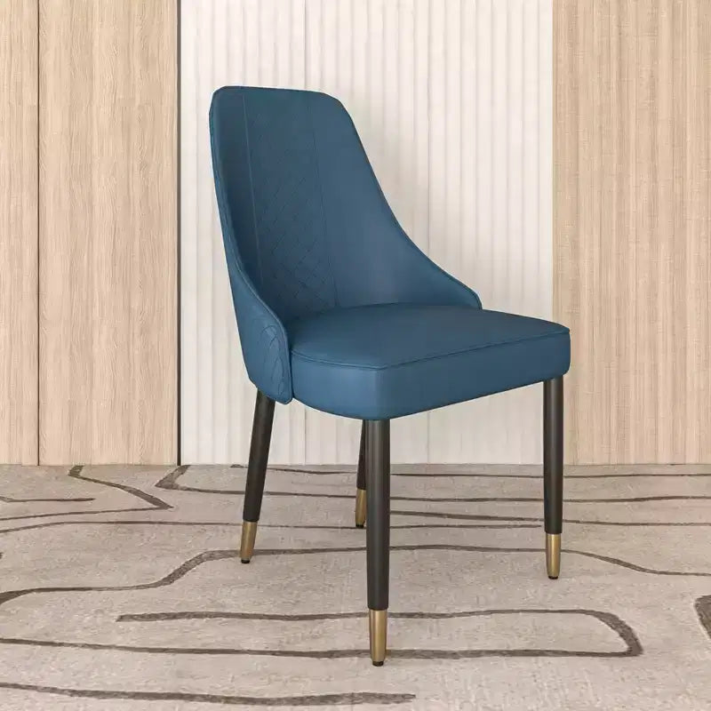 LeisureMod Allure Lot de 2 chaises de salle à manger modernes, assise et dossier rembourrés avec pieds en bois massif, chaises d'appoint contemporaines pour cuisine ou salle à manger