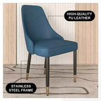 LeisureMod Allure Lot de 2 chaises de salle à manger modernes, assise et dossier rembourrés avec pieds en bois massif, chaises d'appoint contemporaines pour cuisine ou salle à manger