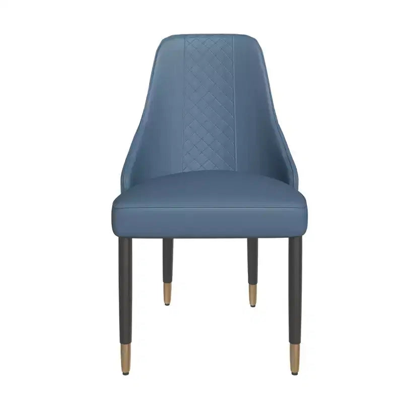 LeisureMod Allure Lot de 2 chaises de salle à manger modernes, assise et dossier rembourrés avec pieds en bois massif, chaises d'appoint contemporaines pour cuisine ou salle à manger