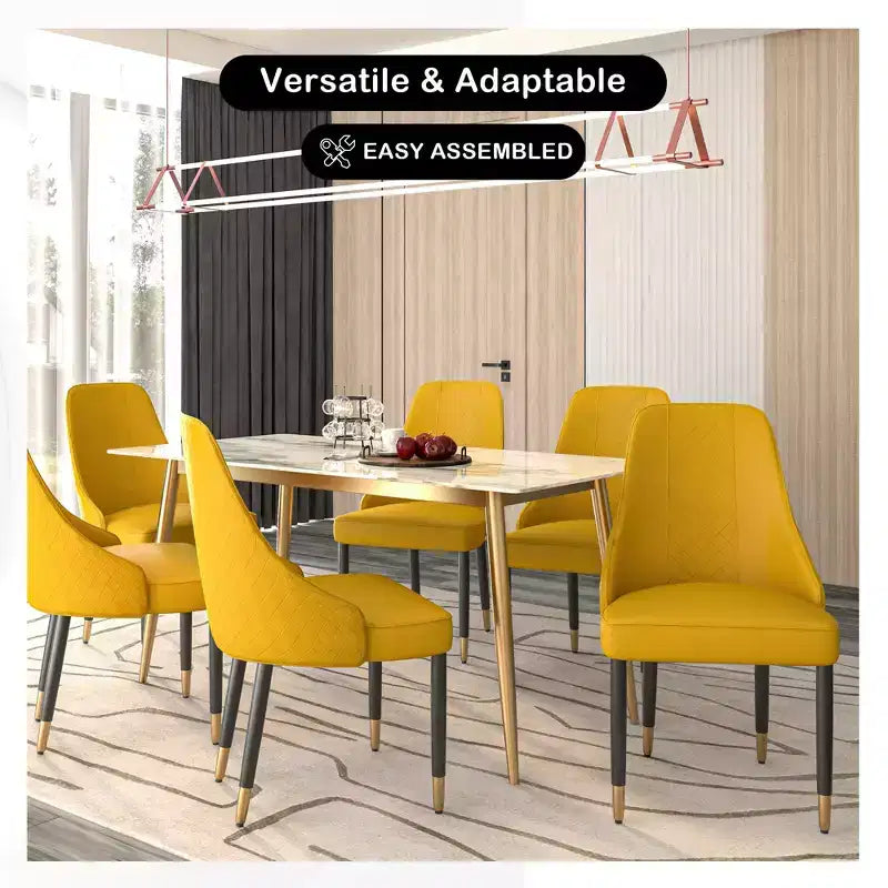 LeisureMod Allure Lot de 2 chaises de salle à manger modernes, assise et dossier rembourrés avec pieds en bois massif, chaises d'appoint contemporaines pour cuisine ou salle à manger