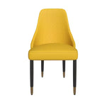 LeisureMod Allure Lot de 2 chaises de salle à manger modernes, assise et dossier rembourrés avec pieds en bois massif, chaises d'appoint contemporaines pour cuisine ou salle à manger