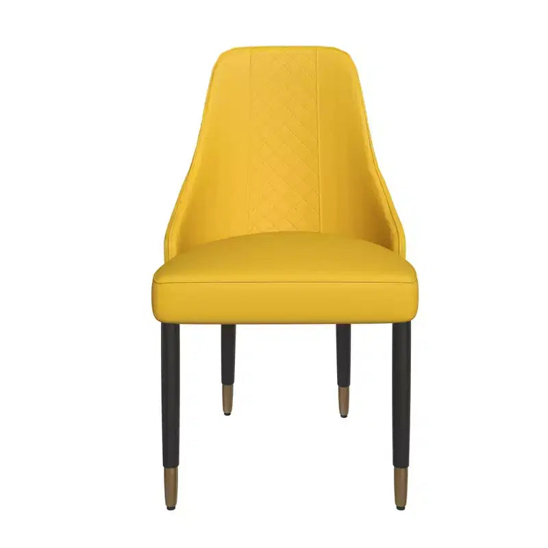LeisureMod Allure Lot de 2 chaises de salle à manger modernes, assise et dossier rembourrés avec pieds en bois massif, chaises d'appoint contemporaines pour cuisine ou salle à manger
