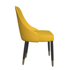 LeisureMod Allure Lot de 2 chaises de salle à manger modernes, assise et dossier rembourrés avec pieds en bois massif, chaises d'appoint contemporaines pour cuisine ou salle à manger