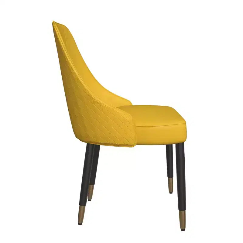 LeisureMod Allure Lot de 2 chaises de salle à manger modernes, assise et dossier rembourrés avec pieds en bois massif, chaises d'appoint contemporaines pour cuisine ou salle à manger