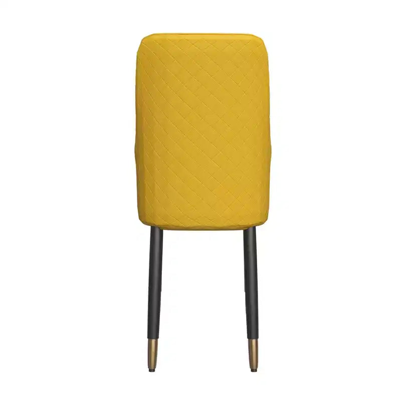 LeisureMod Allure Lot de 2 chaises de salle à manger modernes, assise et dossier rembourrés avec pieds en bois massif, chaises d'appoint contemporaines pour cuisine ou salle à manger