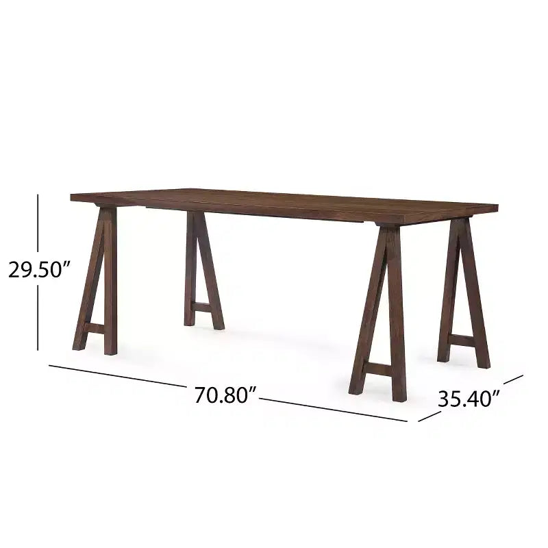 Ensemble de salle à manger GDFStudio Camilla 7 pièces en similicuir et bois d'hévéa