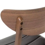 Ensemble de salle à manger GDFStudio Camilla 7 pièces en similicuir et bois d'hévéa