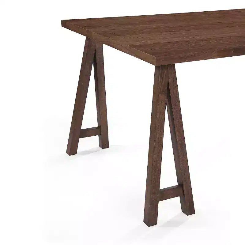 Ensemble de salle à manger GDFStudio Camilla 7 pièces en similicuir et bois d'hévéa