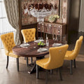 Chaises de salle à manger modernes en velours capitonné (lot de 4)