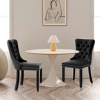 Chaises de salle à manger modernes en velours capitonné (lot de 4)