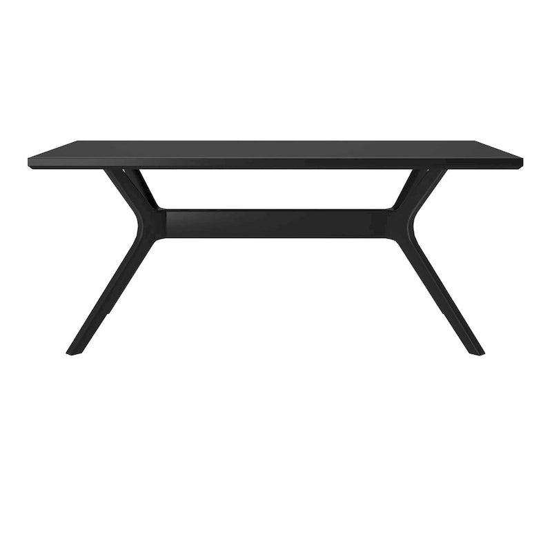 Table à manger rectangulaire avec pieds croisés 72" – 6 places – Blanc / Pacanier / Noyer / Noir