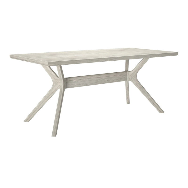 Table à manger rectangulaire avec pieds croisés 72" – 6 places – Blanc / Pacanier / Noyer / Noir