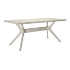 Table à manger rectangulaire avec pieds croisés 72" – 6 places – Blanc / Pacanier / Noyer / Noir