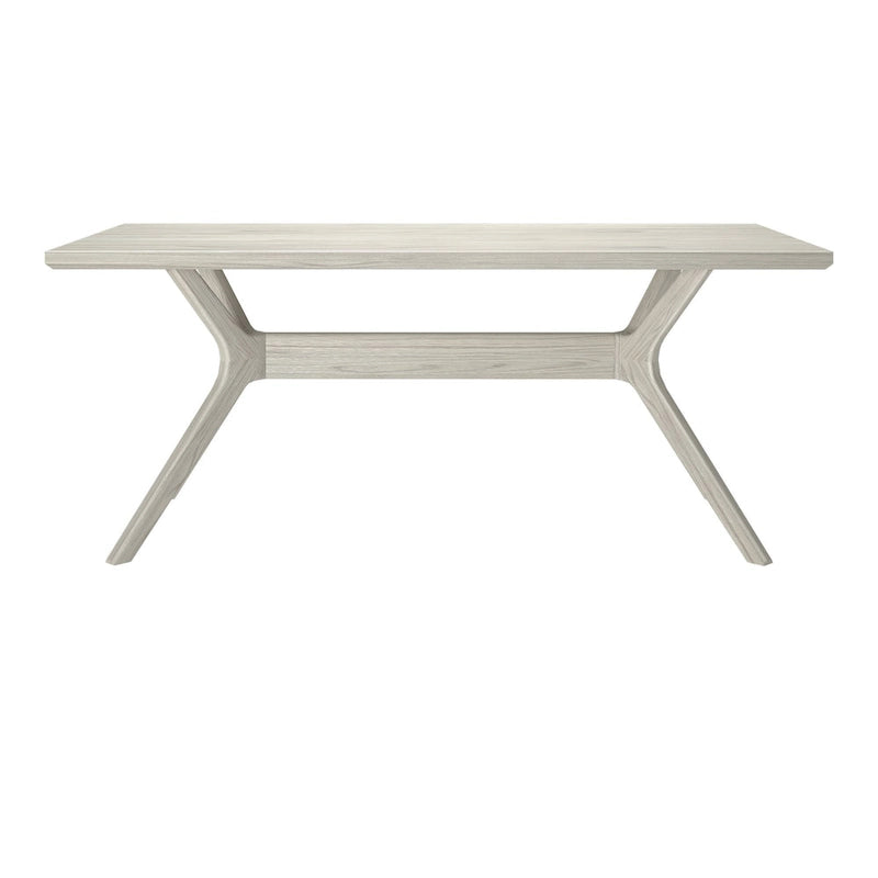 Table à manger rectangulaire avec pieds croisés 72" – 6 places – Blanc / Pacanier / Noyer / Noir