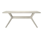 Table à manger rectangulaire avec pieds croisés 72" – 6 places – Blanc / Pacanier / Noyer / Noir