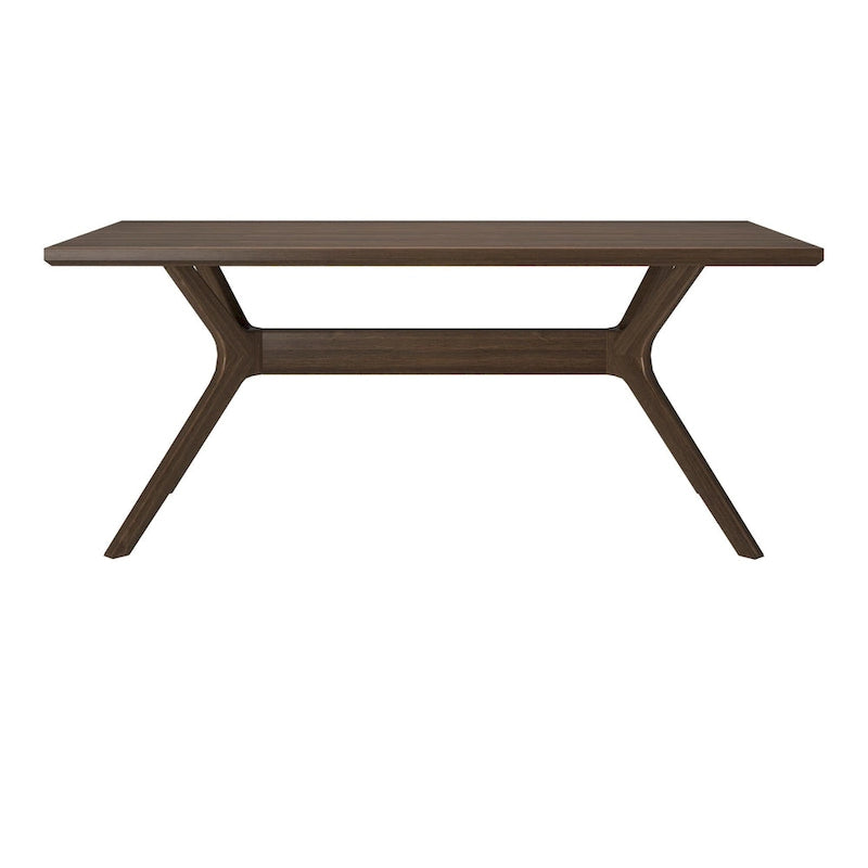 Table à manger rectangulaire avec pieds croisés 72" – 6 places – Blanc / Pacanier / Noyer / Noir