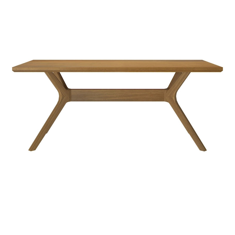 Table à manger rectangulaire avec pieds croisés 72" – 6 places – Blanc / Pacanier / Noyer / Noir
