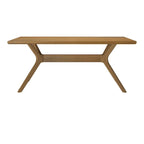 Table à manger rectangulaire avec pieds croisés 72" – 6 places – Blanc / Pacanier / Noyer / Noir