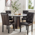 Lot de 4 chaises de salle à manger rembourrées, chaise de salle à manger en tissu ou en similicuir avec pieds en métal